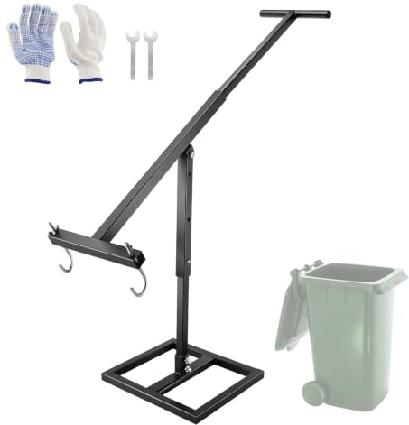VonLux Wheelie Bin Compactor, Adjustable Height Bin Crusher | Fits 120L & 240L Dustbins, 3 Height Settings 38-58cm, Heavy Duty Bin Squasher Tool for Home Garden Restaurant