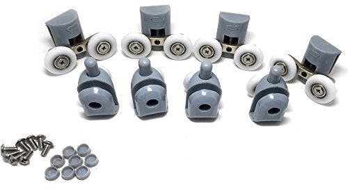 Shower Door Wheels 20mm Shower Door Rollers 8pcs (4double top+4bottom Singel)