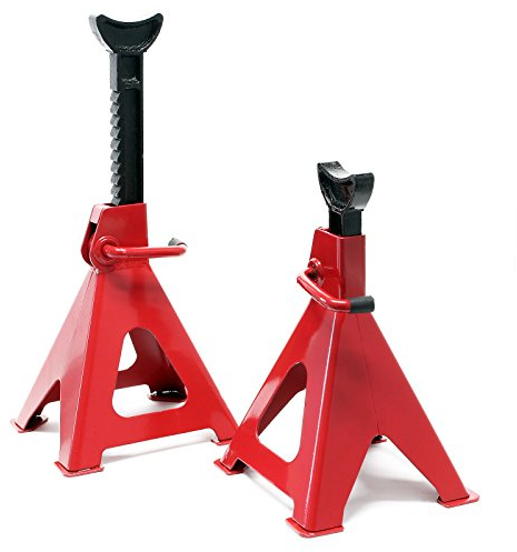 WilTec Chandelles de Levage Réglable en Hauteur en Kit Charge de 3000 kg Chaque