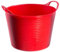 Easy Shopping Large Medium Small Flexi Tub Garden Home Flexible Colour Rubber Storage Container Bucket Polyethylene Flex Tub- MADE IN U.K. (Small 14 Liter, Red)