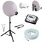 netshop 25 Digital Camping SAT Anlage 40 cm Spiegel + Digitaler SAT Finder + HD Single LNB + 10m Kabel + Dreibein-Stativ