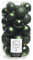Decoris Kaemingk Christmas Xmas Assorted Shatterproof Baubles, 30 pack - Olive green