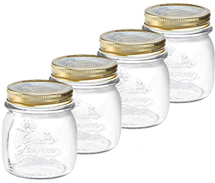 Bormioli 357760-CBB Lot de 4 Bocaux hermétique Quattro STAGIONI- 15CL