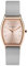PAUL HEWITT Armbanduhr Damen Modern Edge Line Rose Sunray - Damen Uhr (Rosegold), Damenuhr mit Lederarmband (Graphite), rosa Ziffernblatt