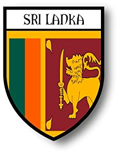 Akachafactory Aufkleber Sticker autoaufkleber Wappen Schild Flagge flaggen Fahne sri Lanka