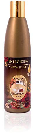 Gel douche énergisant à l'huile de rose et d'argan