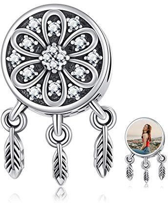 LONAGO Personalisierte Foto Charm 925 Sterling Silber Benutzerdefinierte Bilder Europäische Perlen Charm Fit Armband