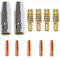 MB15AK MIG 11 PZ, 2 Ugello, 5 Punta Guidafilo M6 0,8mm, 4 Ugelli Puntali di Contatto Supporti, MIG Accessori Set di Materiali di Consumo Saldatori Strumenti di Saldatura Adatti per Torcia 15AK