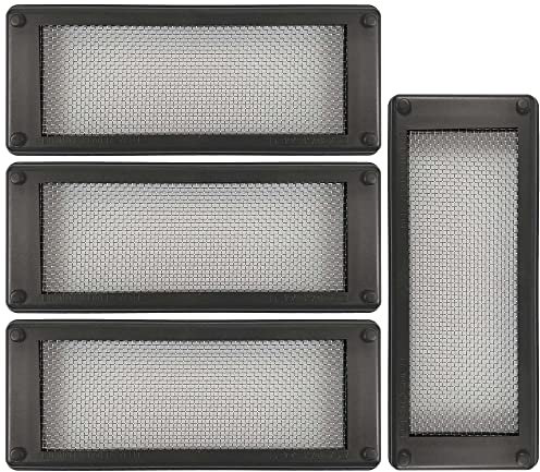 Roshield Pest Proofing Air Brick Mesh Vent Cover | Mouse Insect Rodent Control Prevention x 4 (Dark Grey, Standard)