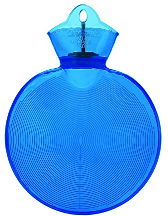 Bouillotte Eau Chaude 1L Transparente - Sécuritaire PVC Antidéflagrant pour Soulager Douleur - Bouillotte Lit pour Chaleur et Confort