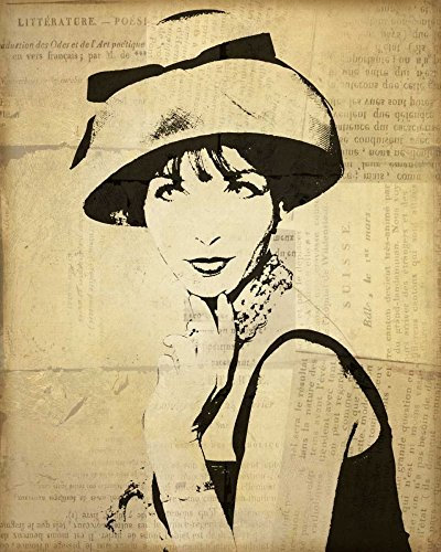 ART-PRINT-on-matt-paper-220gr- Fashion News I Archiv - Fashion vertical Image contemporary Figurative fashion woman hat Fine art Print 26_X_20_in