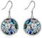 Eule Ohrringe für Damen 925 Sterling Silber Eule Ohrringe Hängend Eule Schmuck Geschenke für Frauen Teenager Mädchen