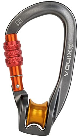 Milageto Heavy Duty Poulie Mousqueton Mousqueton Matériel D' Accessoires D' Équipement Poulie Crochet Sécurité Alpinisme, Fil