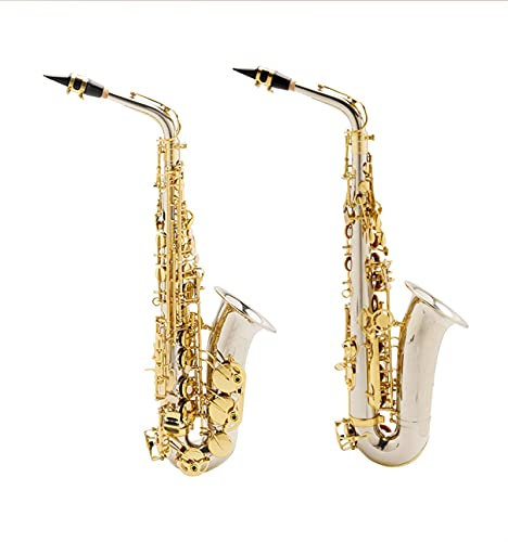 PECY Saxophon Musical Instrument White Bronze Geschnitzte Altsaxophon In E Flach