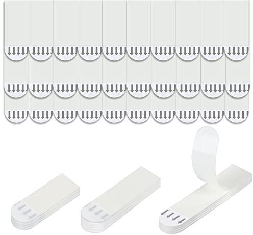 Yafe Picture Hanging Strips, 30 Pairs No Nails Frame Hanging Strips 10 Small,10 Medium,10 Large Pairs Heavy Duty Hooks Double Sided Sticky Pads Photo Strips for Wall Picutre Frame Hanging (gl63)