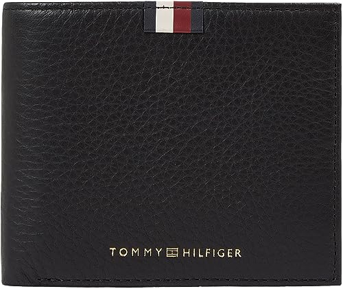 Tommy Hilfiger TH PREM LEA CC AND COIN, Herren Geldbörsen, Black,