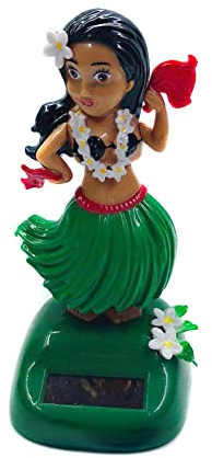 Wackelfigur Auto Lustig Hawaii Hula Girl - Solarfigur Armaturenbrett Ornament Solar Tanzen Hawaii Mädchen,Autos Spielzeug,Hula-Girl Solar Wackel Figur,Ideal Für Fensterbank Schreibtisch