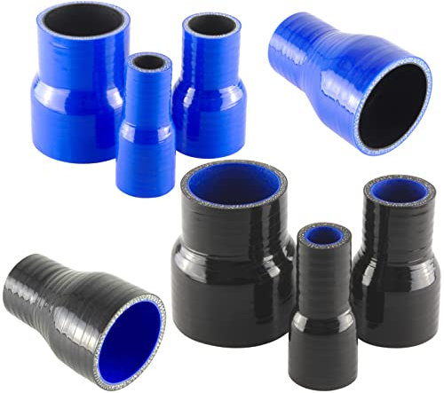 2 Stück | REDUZIERSTÜCK Silikon ID-Ø 38-25mm blau 200°C | GROSSE AUSWAHL | Silikon-Schlauch Reduzierung Reduzierer Ladeluft-Schlauch LLK Kühlmittel Rohr Kupplung Adapter Gummi flexibel | PREMIUM