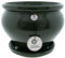 CÉRAMIQUE RAMBLEGNE | Pots en Boue Rouge | Pots décoratifs | Pots en céramique | Pot extérieur | Pot de fleurs Coco - Vert - D131 | Décoration 100 % fabriquée à la main | 26 x 26 x 21 cm | Assiette