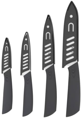5 five simply smart Lot de 4 couteaux en céramique Gris Zirco
