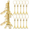 Lot de 12 mini porte-clés en forme de tour Eiffel - Souvenirs de Paris - Fournitures de fête - Cintres en vrac pour femme - Joli porte-clés rouge - de fête vintage pour femme