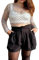 SANSIWU Women's Sexy Mesh Tops Shiny Rhinestone Long Sleeve See-Through Hollow Out Fishnet Crop Tops Beach Cover Up Party Clubwear (E-Silver, M)