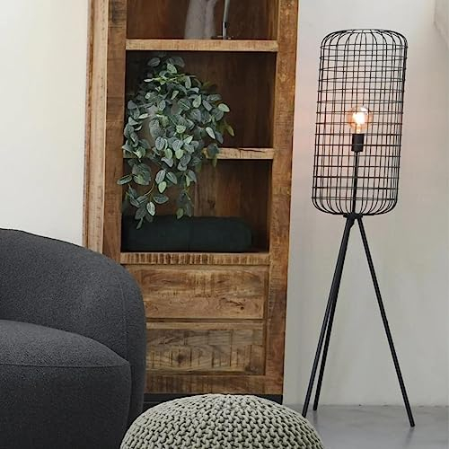 famlights in Schwarz aus Dekorativ industrielle LYS E27 Metall Wohnzimmer Esszimmer | 1-flammig