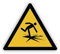 Warnzeichen (W043) Warnung vor dünnem Eis - Dreieckiges Warnschild - Signalgelb (RAL 1003) nach DIN EN ISO 7010