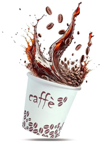 Bicchierini da Caffè, 1000 Pezzi, Usa e Getta Biodegradabili 75 ml, Bicchierini Caffè Espresso Monouso Compostabili Ecologici in Carta, Resistenti, Ideali per Bar e Uffici, Confezionati in Italia