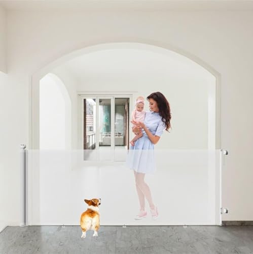 S&D, einziehbares Babygitter, 250 cm breit, Treppenschutzgitter, Rolle, Haustiere, Hund, Katze, ausziehbare Absperrgitter, extra breite Tore, faltbar, langlebig und stark
