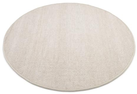 OCI Favorit Handweb Teppich FAV01 470 Wolle-Natur 200 cm rund