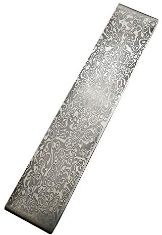 HUIOP Damascus Steel Damascus Steel DIY Cutter Making Materials Pattern Steel Bar Cutter Blade Blank Has Been Heat Treating
