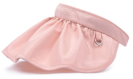 HAQUOS Faltbar Sonnenschutz Damen, 2 in 1 Sonnenkappe Damen/Haarreifen, Sonnenschild Damen Schutz, Breite Krempe Visor Cap, Sommer Sonnencap Damen, Sonnenhut Damen für Sport im (Pink, One Size)
