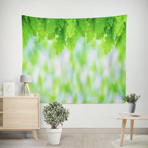 EHOMERY Teppich Wandbehang Wandtuch Orient Pflanzenblätter Wandbehanghaken Wandtuch Ethno Wohnzimmer Schlafzimmer Wandbehang Dekoration 100x70cm