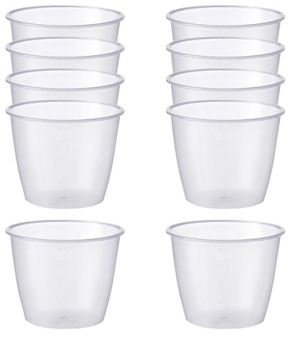 10 Stück 160 ml Kunststoff Reiskocher Messbecher Transparent Reis Becher Transparent Küche Messbecher für trockene flüssige Zutaten
