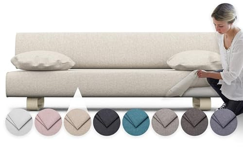 comfortly Allerum Schlafsofa Ersatzbezug, Sofabezug, strapazierfähiger Bezug, Haustier- und fleckenbeständiger, langlebiger Nanotechnologie-Stoff, leicht zu reinigen und auszutauschen (Beige Farbe)