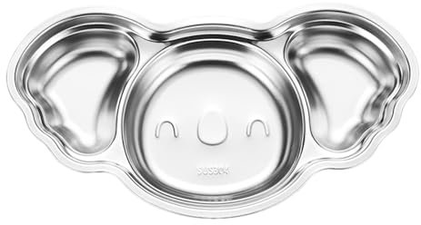 Assiette alimentaire pour | Koala en acier inoxydable | Assiette multifonction qui passe au lave-vaisselle, vaisselle mignonne pour pour la maison, la maternelle, l'école