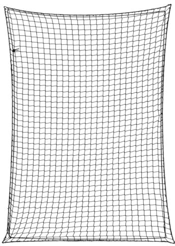vidaXL Anhängernetz, Hängernetz mit Gummiseil, Abdecknetz für Anhänger, Transportnetz Ladungssicherungsnetz Gepäcknetz, Schwarz 3,5x2,5m PP