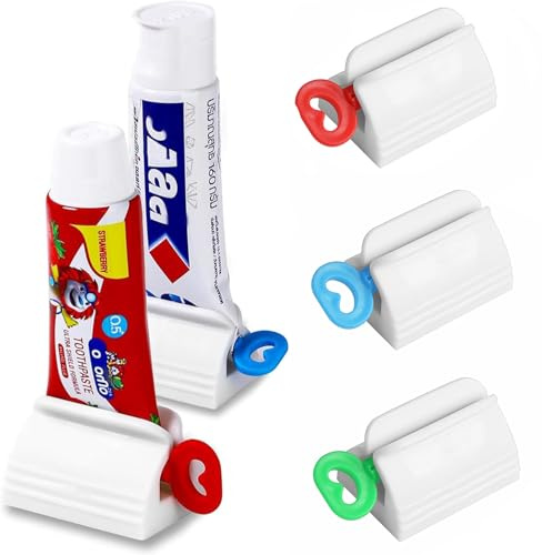 Zahnpasta-Quetscher zum Rollen von Zahnpasta, Mehrzweck-Zahnpasta-Spender, einfaches und praktisches Zahnpastatubenquetscher (3 Stück)