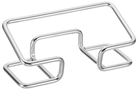 PATIKIL Porta Biglietti Visita Scrivania, Cartella Porta Biglietti Visita Metallo Scatola Porta Biglietti Visita Tavolo per Riunioni Lavoro, Argento (10cm)