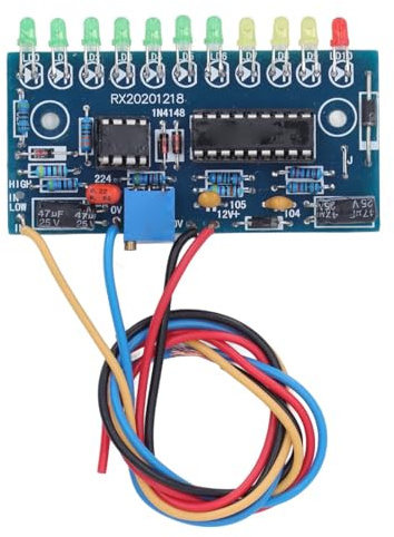 10 Segment LED Level Amplification Indicator Board, RGB Color Display Sound Analyzer Module for LED Audio Sound Level Meter PCB Kit