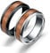 Daesar Trauringe für Sie und Ihn Set Edelstahl, Hochzeit Ringe Paar mit Gravur 8MM mit Holz Verlobungsringe Pärchen Ringe Personalisiert Silber Gr.67 (21.3)& Schwarz Gr.67 (21.3)