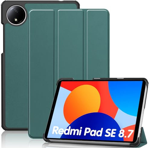 GOZOPO Funda para Xiaomi Redmi Pad SE (8.7 Pulgadas) 2024, Ultra Ligero Delgada Protectora Carcasa con Auto Sueño/Estela, Verde