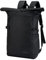 Waterfly Roll Top Backpack Rucksack: 30L Bagpack Water Resistant Daypack for Men Women Rolltop Laptop Daysack with Multiple Compartments for School Commuting Travel, Black