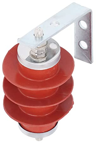 Pilipane Electric Fence Arrester High Voltage Pulse Protector Zinc Oxide Anti Theft Fence Protection Equipment for Electronic Fence Stainless Steel 17cm 684g