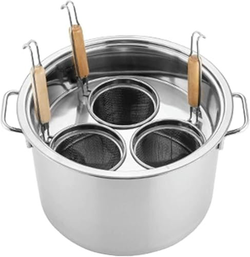 CQIKRWGWS Pasta Pots Stainless Steel Pasta Cooker Insert Set 3 Holes Pasta Pot With Strainer Insert Basket, Stock Pot Multi Pots Cooking Tool For Home Kitchen Restaurant, Silver