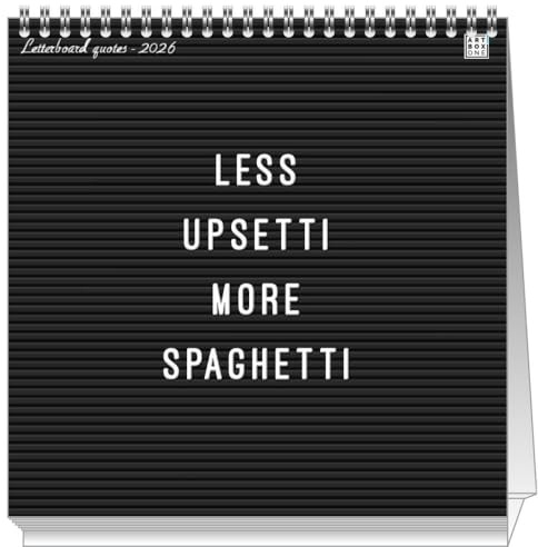 artboxONE Tischkalender 2026 Letterboard quotes Kalender Lustig