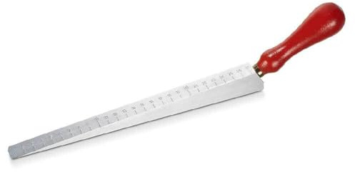 blizz-z Präzisions-Messkeil mit Holzgriff - Messbereich: 0-27mm - 1 Stück | für Neigungen, Unebenheiten - Messbereich: 0-27 mm - aus Vollaluminium - zum präzisen Messen 0-27 mm - Made in Germany
