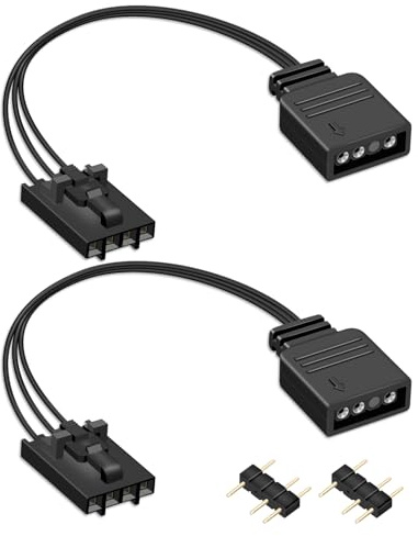 GELRHONR Cavo controller RGB a 4 poli per hub Cor-sair RGB, presa RGB a 4 poli su 5 V, 3 poli, cavo ARGB per Commander Core, iCUE Commander Core XT, strisce LED (4 poliger)