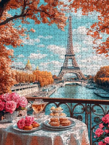 Puzzle 5000 Teile, Pariser Turm Nachmittagstee Puzzle Erwachsene 5000, Klassische Puzzles, Geschicklichkeitsspiel, Puzzlespiele für Die Ganze Familie, Dekoration Puzzles Geschenke BXHZW3-16